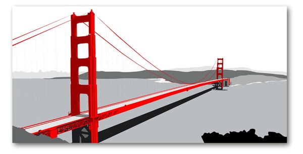 Tablou pe pe sticlă Podul din San Francisco