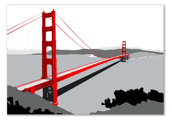 Tablou pe pe sticlă Podul din San Francisco