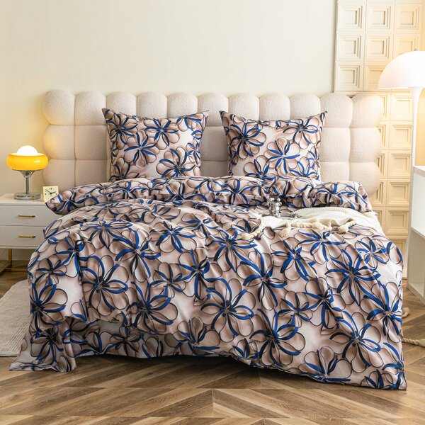 Lenjerie din microfibra FLORVINA bej Dimensiune lenjerie de pat: 70 x 90 cm | 140 x 220 cm