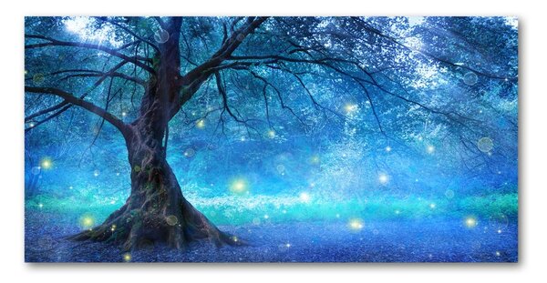 Tablou pe pe sticlă pădure misterioasă