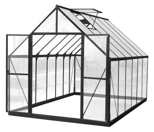 Policarbonat seră de grădină Aurora 2,4 x 3,6 m CoverTech negru
