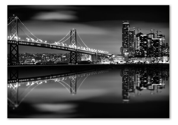 Tablou sticlă San Francisco pe timp de noapte