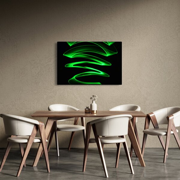 Tablou - valuri neon (90x60 cm)
