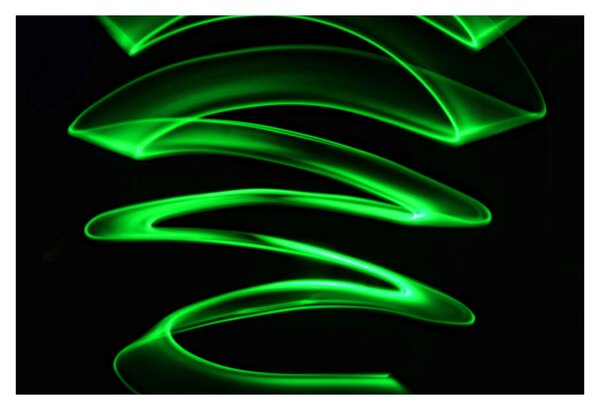 Tablou - valuri neon (90x60 cm)