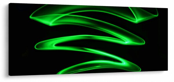 Tablou - valuri neon (120x50 cm)