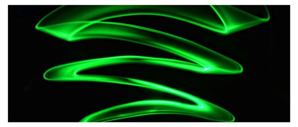 Tablou - valuri neon (120x50 cm)