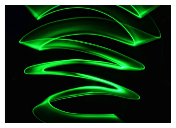 Tablou - valuri neon (70x50 cm)
