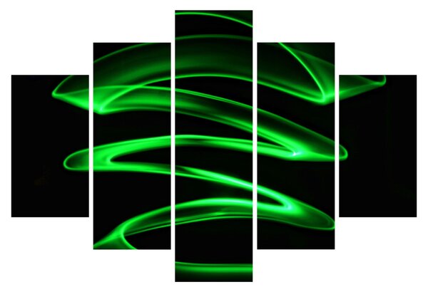 Tablou - valuri neon (150x105 cm)