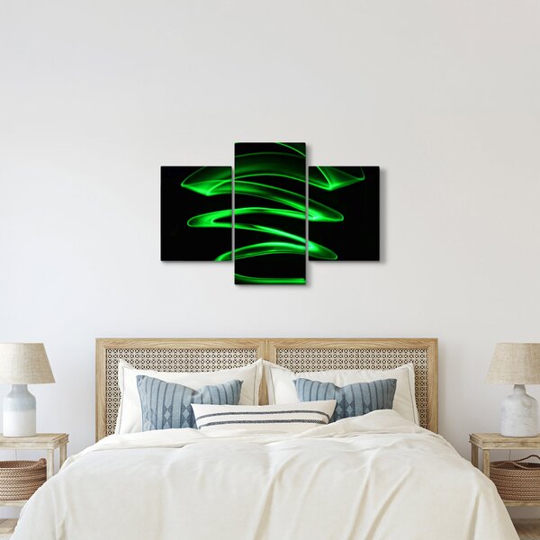 Tablou - valuri neon (90x60 cm)