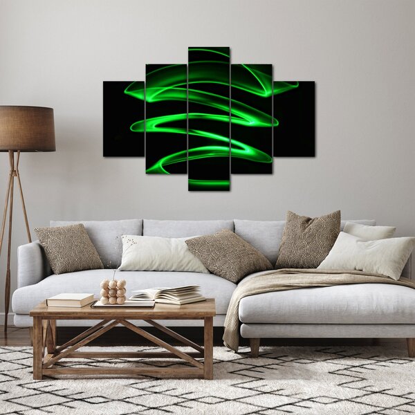 Tablou - valuri neon (150x105 cm)