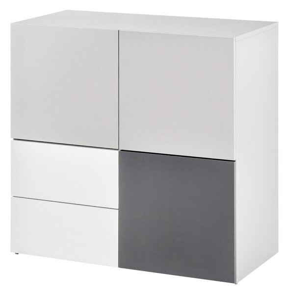 HOMCOM Dulap multifunctional cu sertare si usi, mobilier pentru Camera de zi Dormitor Birou | Aosom Romania