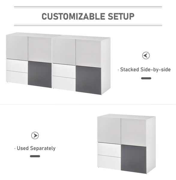 HOMCOM Dulap multifunctional cu sertare si usi, mobilier pentru Camera de zi Dormitor Birou | Aosom Romania