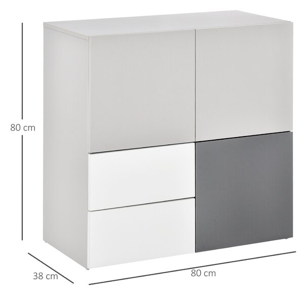 HOMCOM Dulap multifunctional cu sertare si usi, mobilier pentru Camera de zi Dormitor Birou | Aosom Romania