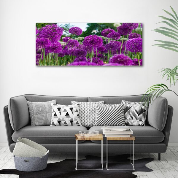 Tablou pe pânză canvas flori de usturoi