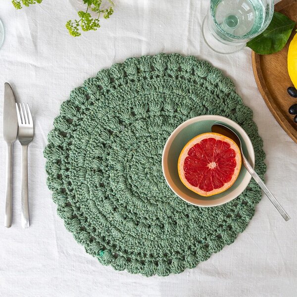 Suport pentru farfurii din amestec de bumbac ø 35 cm Crochet – Rex London
