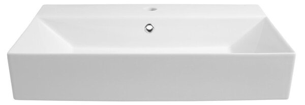 Isvea Sistema lavoar 70x42 cm dreptunghiular clasică-de blat alb luciu 10SF50070