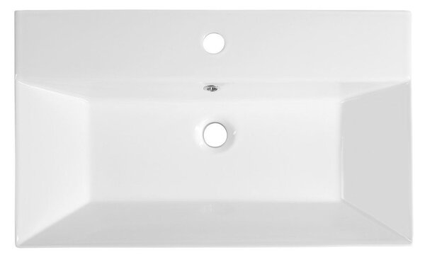 Isvea Sistema lavoar 70x42 cm dreptunghiular clasică-de blat alb luciu 10SF50070