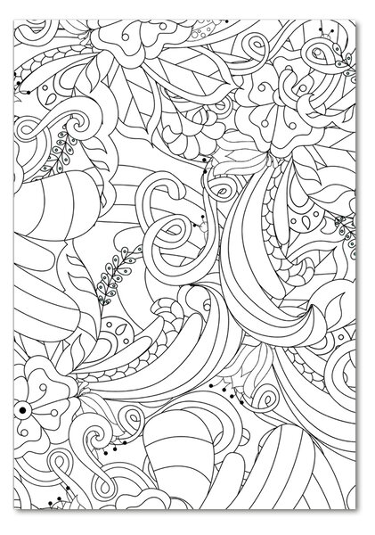 Fotografie imprimată pe sticlă zentangle fundal
