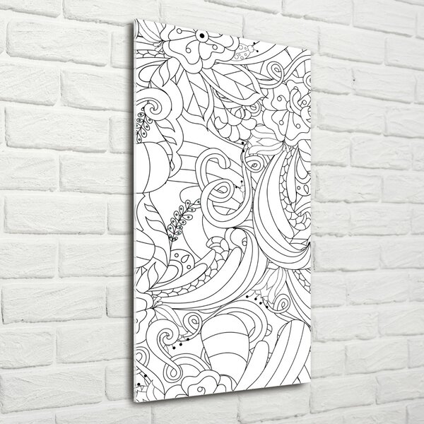 Fotografie imprimată pe sticlă zentangle fundal