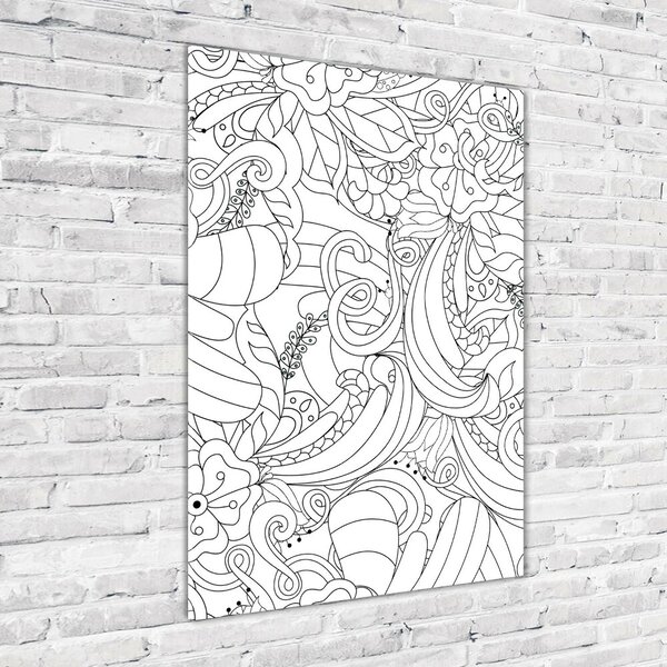 Fotografie imprimată pe sticlă zentangle fundal