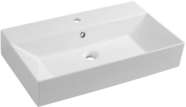 Isvea Sistema lavoar 70x42 cm dreptunghiular clasică-de blat alb luciu 10SF50070