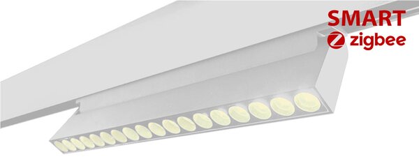 Proiector SMART pentru sina magnetica orientabil FOLD18 ALB LED LUXON