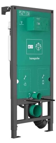 Set complet vas WC suspendat Hansgrohe EluPura S, cu spălare AquaFall Flush, cu rezervor si clapeta
