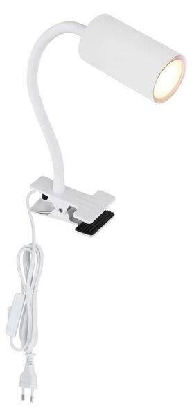 Lampă flexibilă cu clemă ROBBY 1xGU10/25W/230V neagră/alamă Globo 57911KW