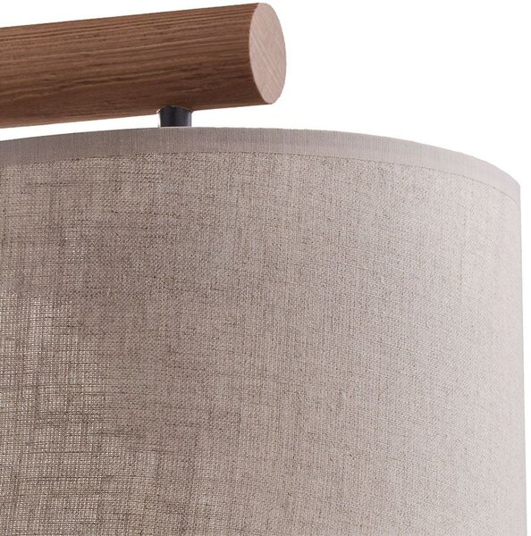 TK Lighting Deva Nature lampă de perete 1x15 W negru-gri-lemn-bej 6106