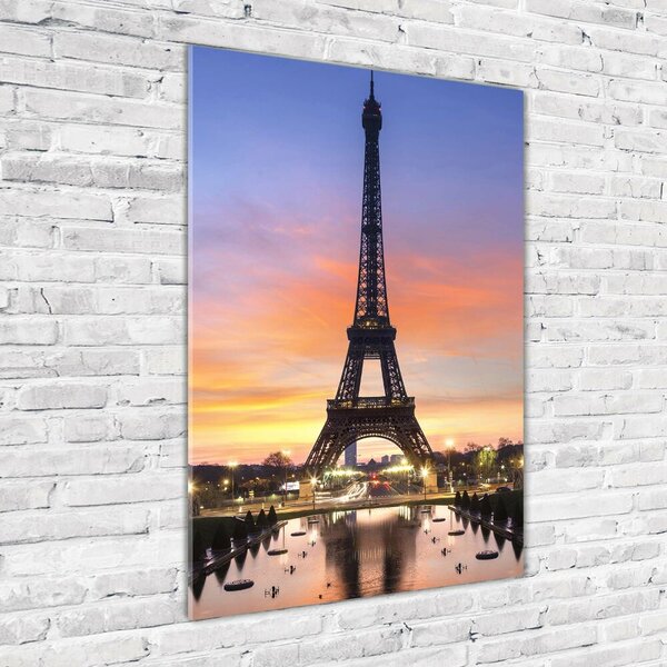 Tablou pe pe sticlă Turnul Eiffel din Paris