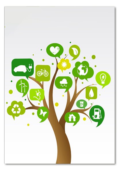 Tablou din Sticlă copac ecologic