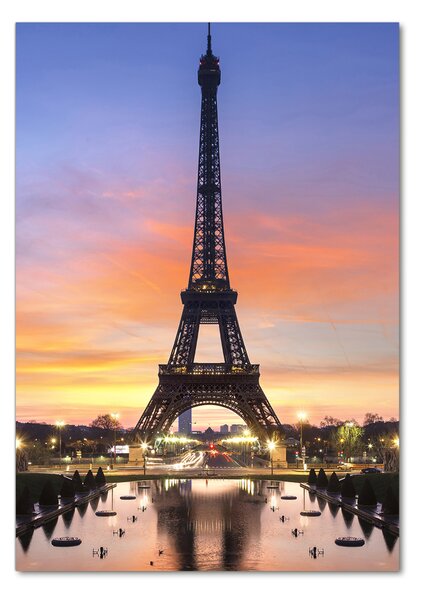 Tablou pe pe sticlă Turnul Eiffel din Paris
