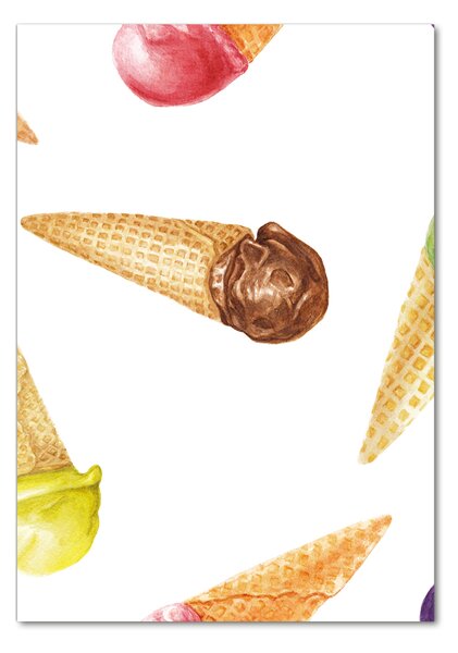 Tablou sticlă Înghețată wafelku