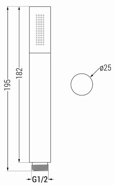 Accesorii Mexen - Set de duș manual 1 punct R-70, alb, 785706051-20