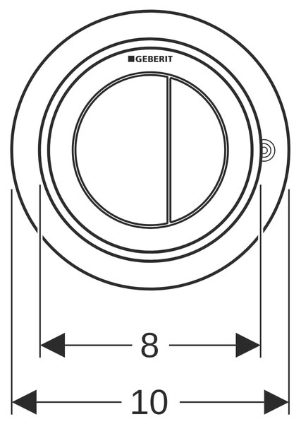 Geberit Typ 10 buton de spălare pentru WC negru 116.057.16.1