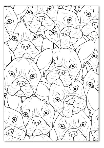 Tablou pe pe sticlă Bulldogs franceză