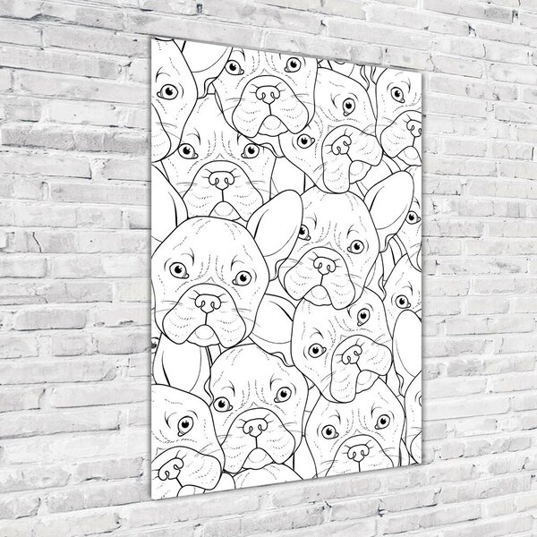 Tablou pe pe sticlă Bulldogs franceză