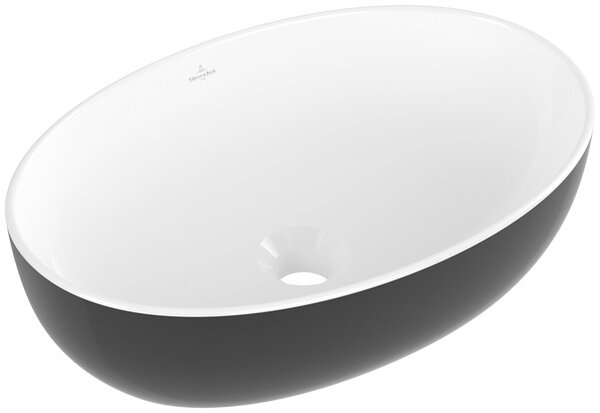 Villeroy & Boch Artis lavoar 48x32.5 cm ovale de blat alb-negru mat 438848BCT8