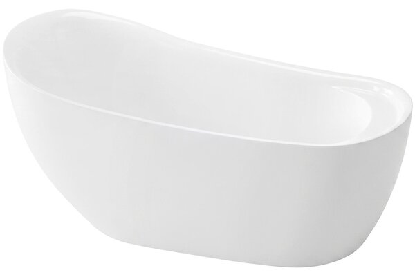 Cadă de baie acrilică independentă Rea Orte, 180x79.5cm, capac de scurgere alb, REA-W1861
