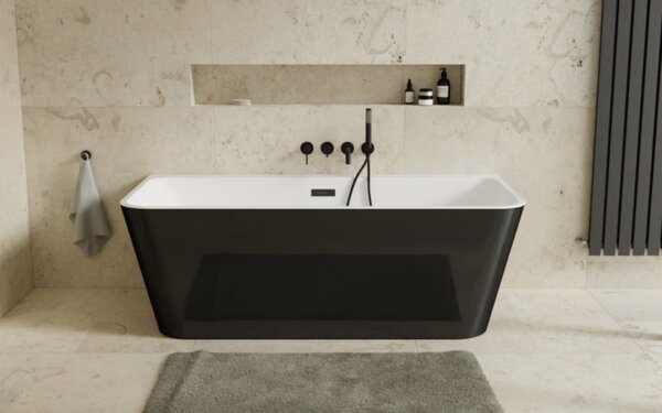 Besco Varya B&W cadă de perete 170x80 cm dreptunghiulară alb-negru-bicolor #WAS-170VRMC