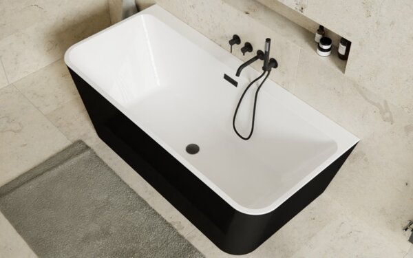 Besco Varya B&W cadă de perete 170x80 cm dreptunghiulară alb-negru-bicolor #WAS-170VRMC
