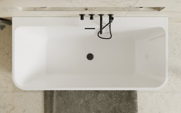 Besco Varya B&W cadă de perete 170x80 cm dreptunghiulară alb-negru-bicolor #WAS-170VRMC