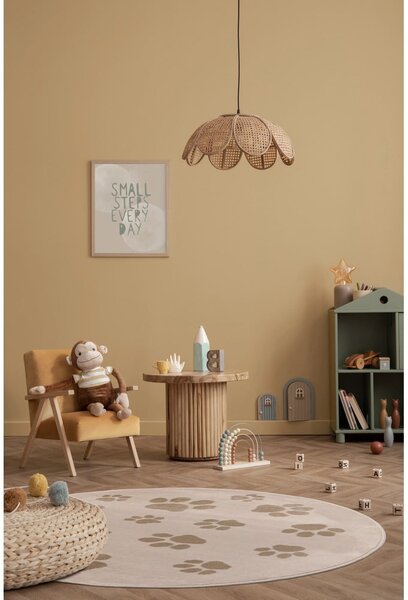 Covor pentru copii bej ø100 cm Paws Light Beige – FD