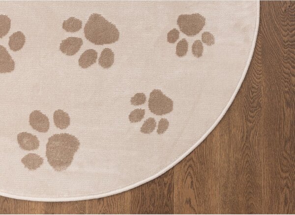 Covor pentru copii bej ø100 cm Paws Light Beige – FD