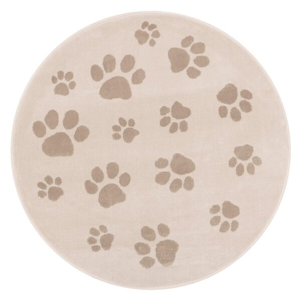 Covor pentru copii bej ø100 cm Paws Light Beige – FD