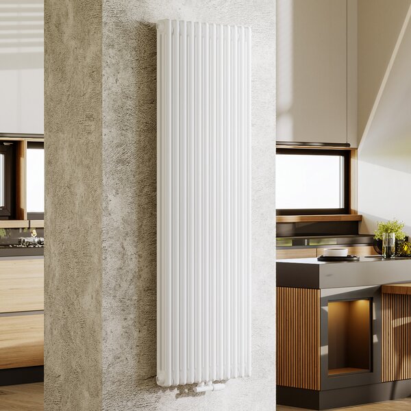 Luxrad Columnus 3 calorifer decorativ 180x47 cm podłączenie inferior alb COL318004709016ZDC