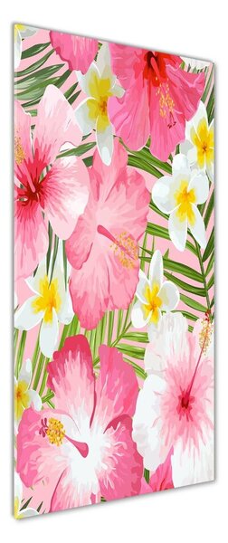 Tablou din Sticlă flori tropicale