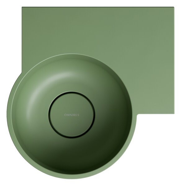 Omnires Ovo M+ lavoar 33x34 cm de colț clasică-de blat verde mat OVO335UWPOL