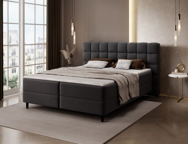 Pat continental, 160x200 cm, Camma, Eltap (Culoare: Alb / Royal 01)