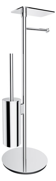 Omnires Modern Project suport pentru hârtie igienică cu perie de toaletă crom MP60820CR
